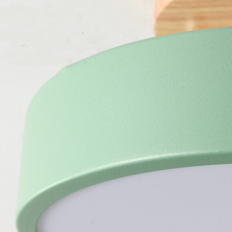 Nordic Round LED Semi-Flush Ceiling Light