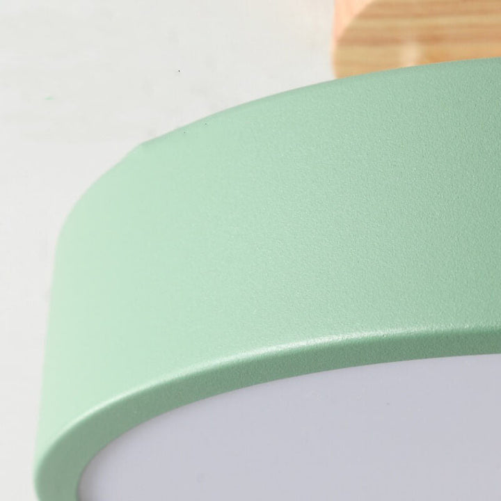 Nordic Round LED Semi-Flush Ceiling Light
