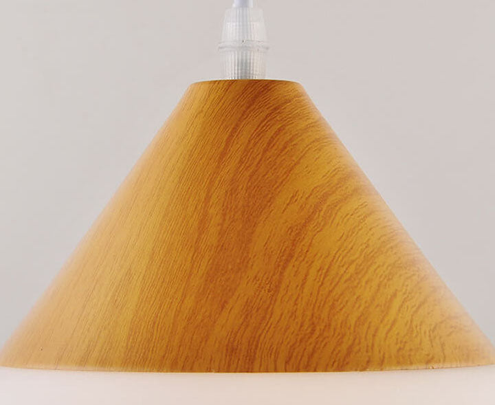 Wood Nordic Glass Pendant Light
