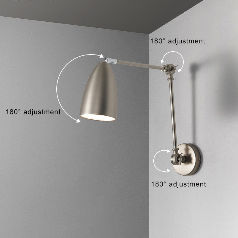 Industrial Iron Swing Arm Wall Sconce