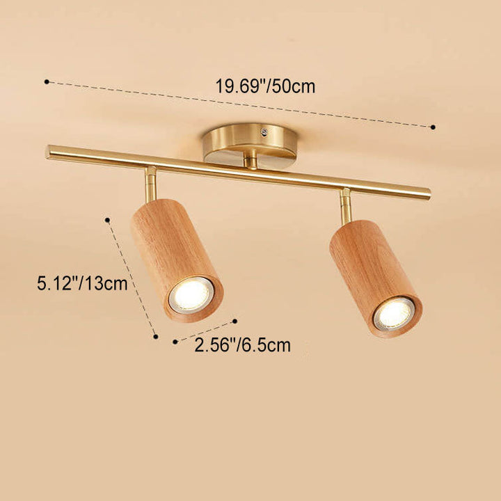 Minimalist Linear Walnut LED Track Light