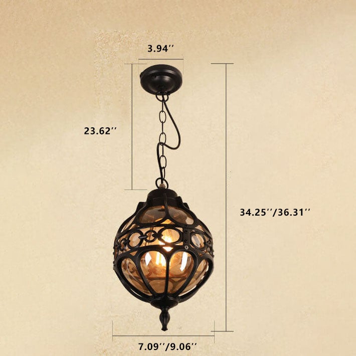 Industrial Globe Waterproof Pendant Light