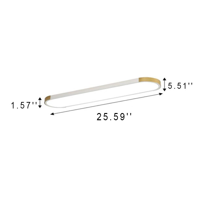 Minimalist Rectangular LED Flush Mount Ceiling Light