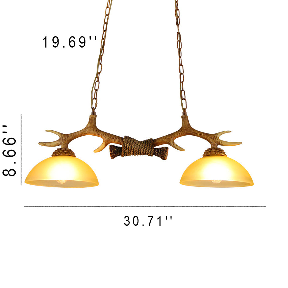 Vintage Resin 2-Light Chandelier