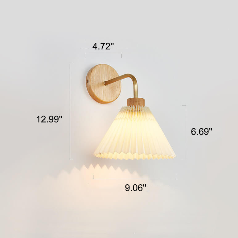 Pleated Minimalist Wall Sconce