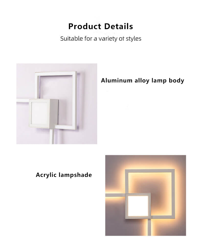 Minimalist Square Iron LED Wall Sconce