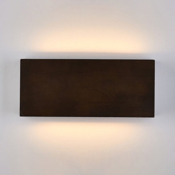Wabi-Sabi Rectangular Wood LED Wall Sconce