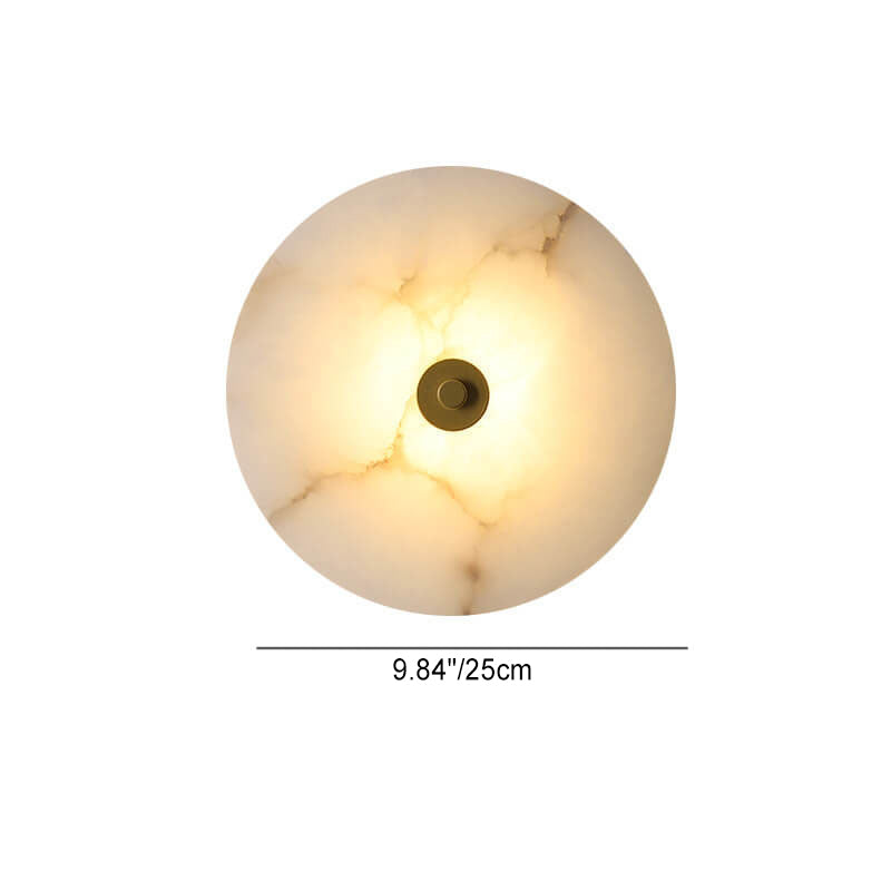 Contemporary Round Marble LED Wall Sconce