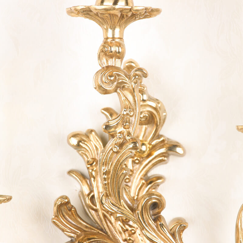Vintage Brass 3-Light Wall Sconce