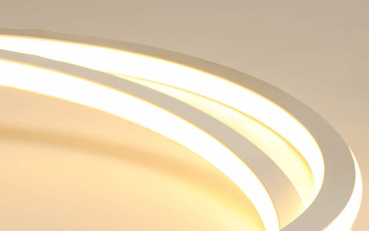 Double Minimalist LED Flush Mount Ceiling Light