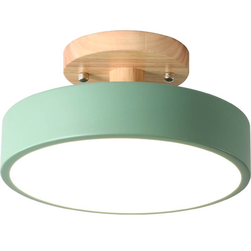 Nordic Round LED Semi-Flush Ceiling Light