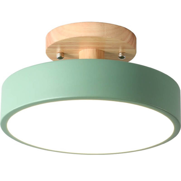 Nordic Round LED Semi-Flush Ceiling Light