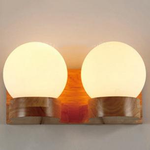 Contemporary Glass 2-Light Wall Lamp