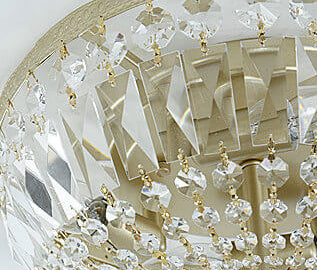 Vintage Round Crystal 6-Light Flush Mount Ceiling Light