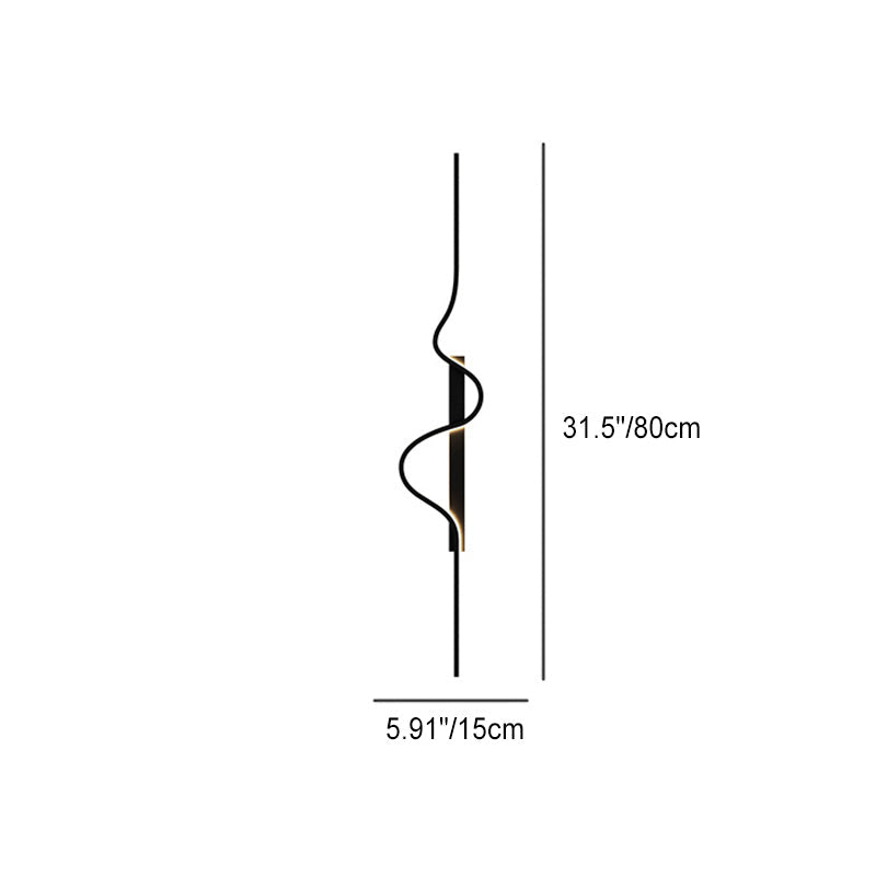 Minimalist Wave Aluminum LED Wall Sconce