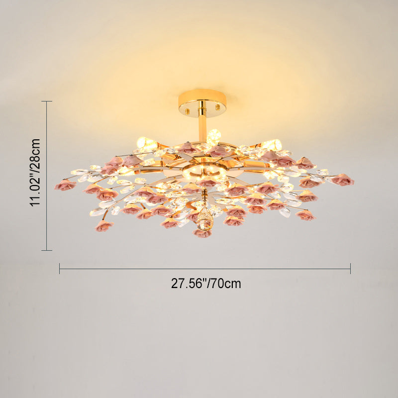 Modern Ceramic 8-Light Chandelier