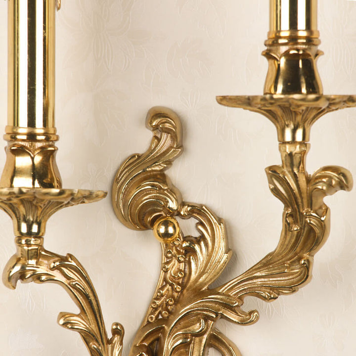Vintage Brass 3-Light Wall Sconce