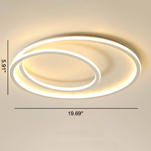 Double Minimalist LED Flush Mount Ceiling Light