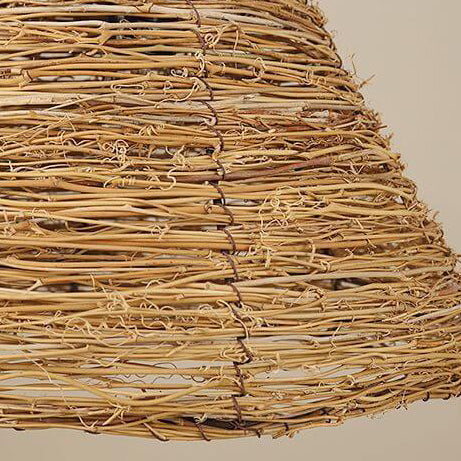 Retro Dome Rattan Pendant Light