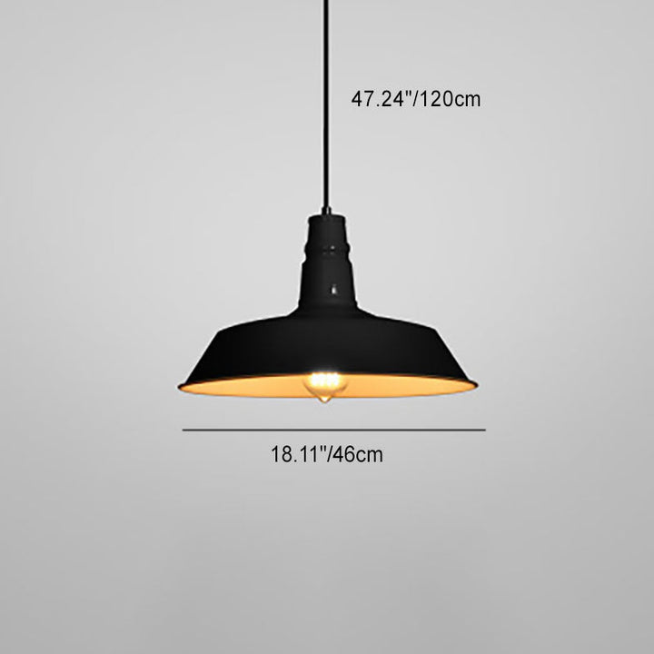 Contemporary Round Iron Pendant Light