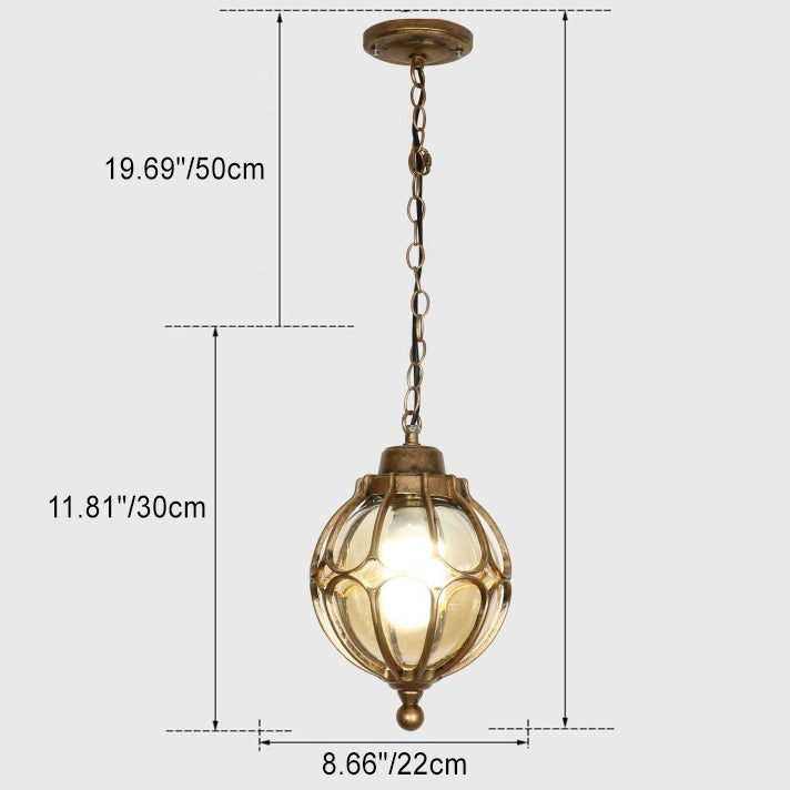 Traditional Aluminum Waterproof Pendant Light