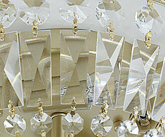 Vintage Round Crystal 6-Light Flush Mount Ceiling Light