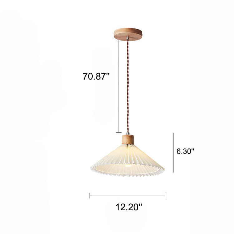 Pleated Minimalist Pendant Light