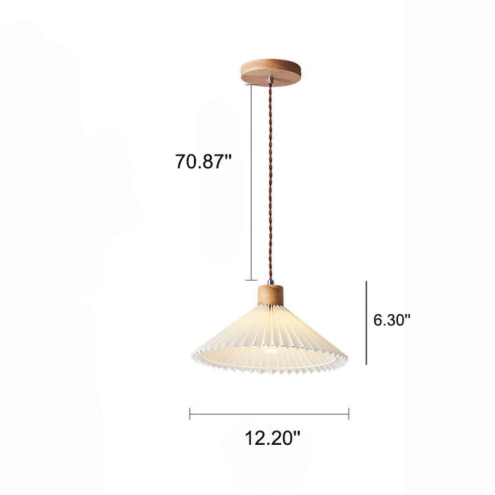 Pleated Minimalist Pendant Light