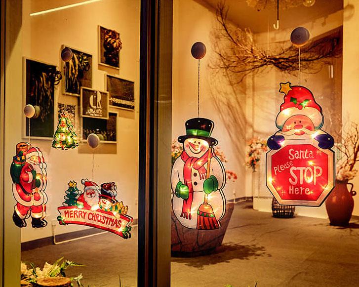 Christmas Window Suction Light Decor