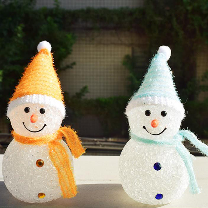Solar Rice Ball Snowman LED Floor Lamp