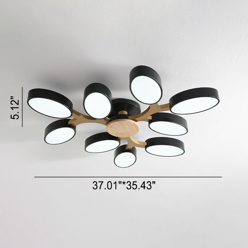 Nordic Branch Wooden LED Flush Mount Ceiling Light