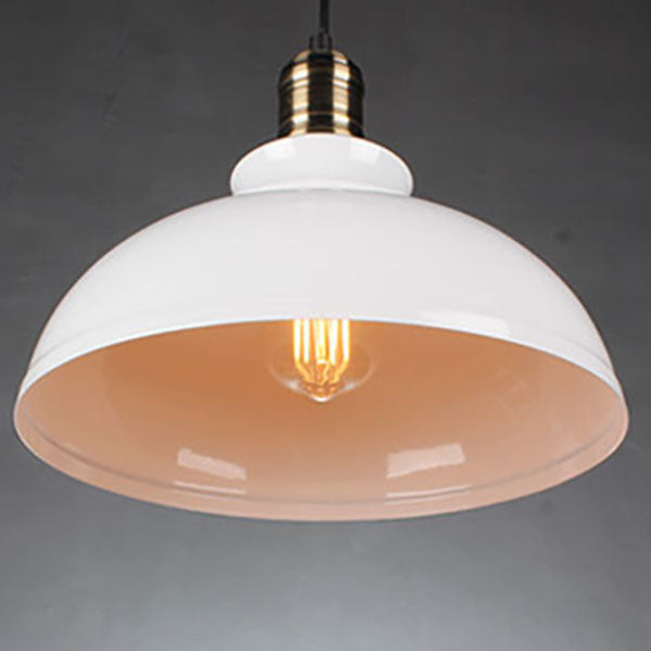 Industrial Contemporary Round Iron Pendant Light