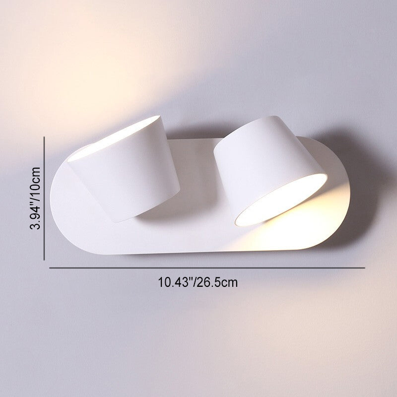 Minimalist Dome Aluminum Rotatable LED Reading Wall Light