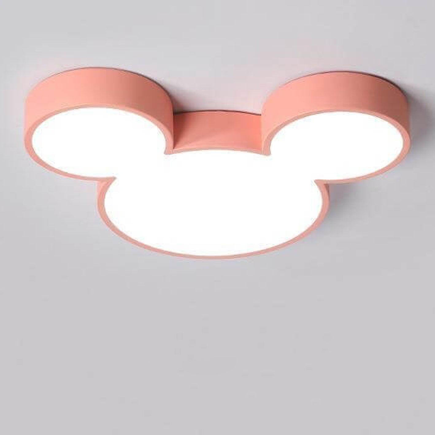 Contemporary Creative Mouse Cartoon Slim LED Flush Mount Ceiling Light For Living Room & Bedroom
