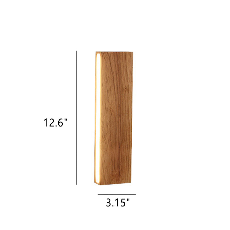 Strip Simple Solid Wood LED Wall Sconce