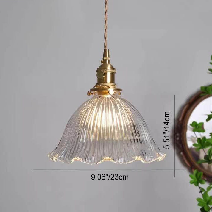 Minimalist Flower Walnut Pendant Light