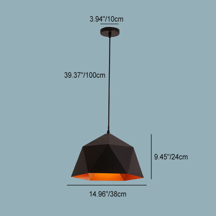 Modern Geometric Iron Pendant Light