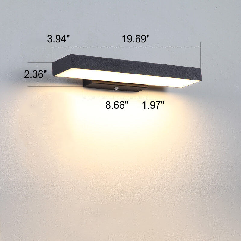 Minimalist Rectangular Waterproof LED Wall Sconce
