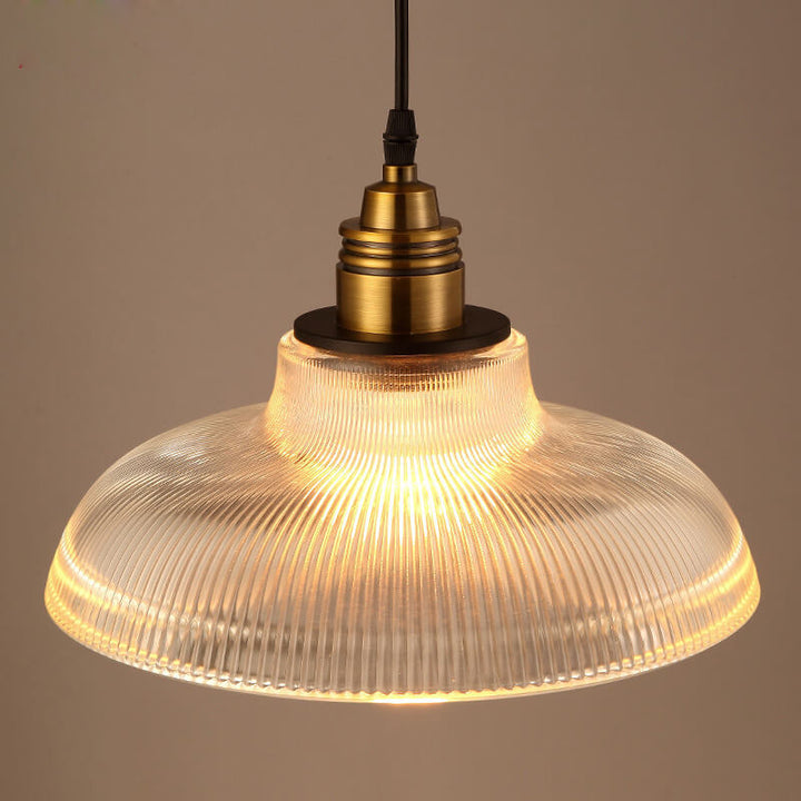 Striped Vintage Glass Pendant Light