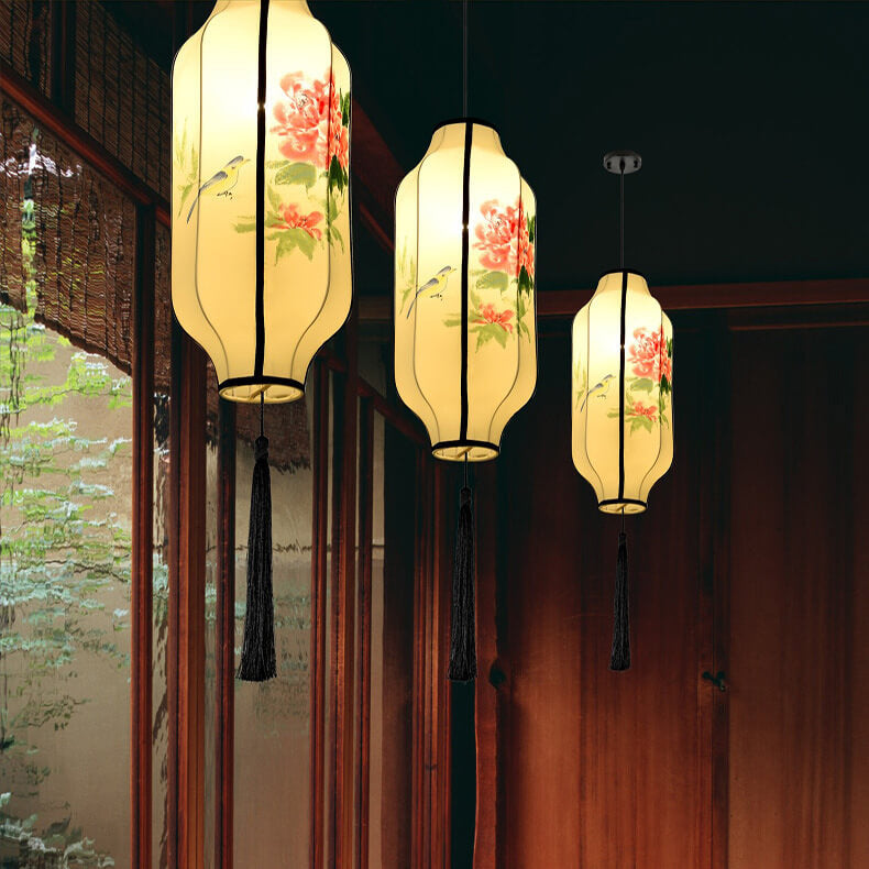 Lantern Fabric Pendant Light