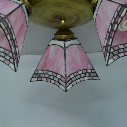 Luxury Glass 3-Light Semi-Flush Ceiling Light