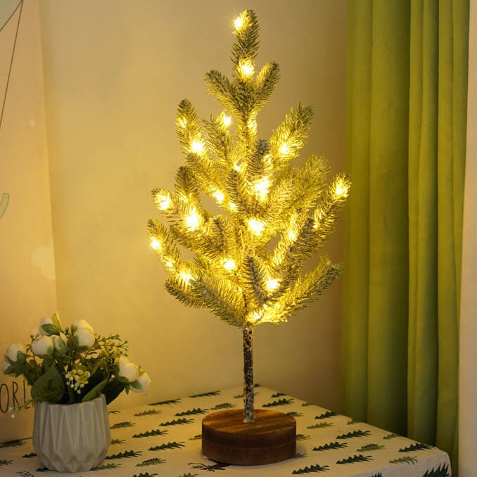 Cedar Needle Christmas Tree Table Lamp