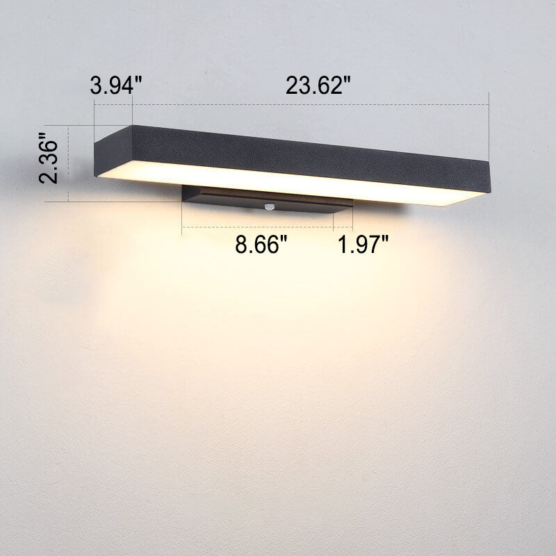 Minimalist Rectangular Waterproof LED Wall Sconce