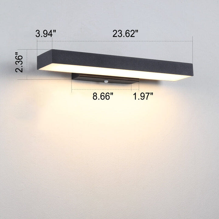 Minimalist Rectangular Waterproof LED Wall Sconce