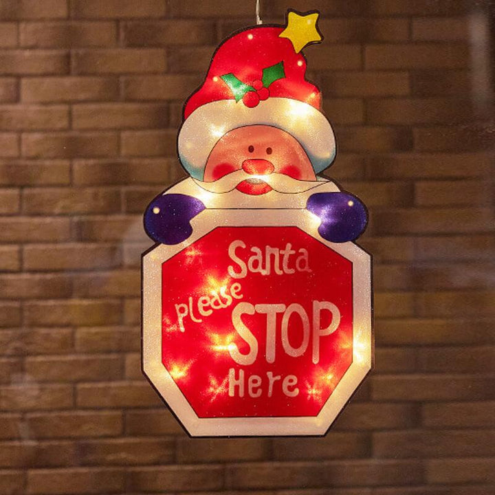 Christmas Window Suction Light Decor