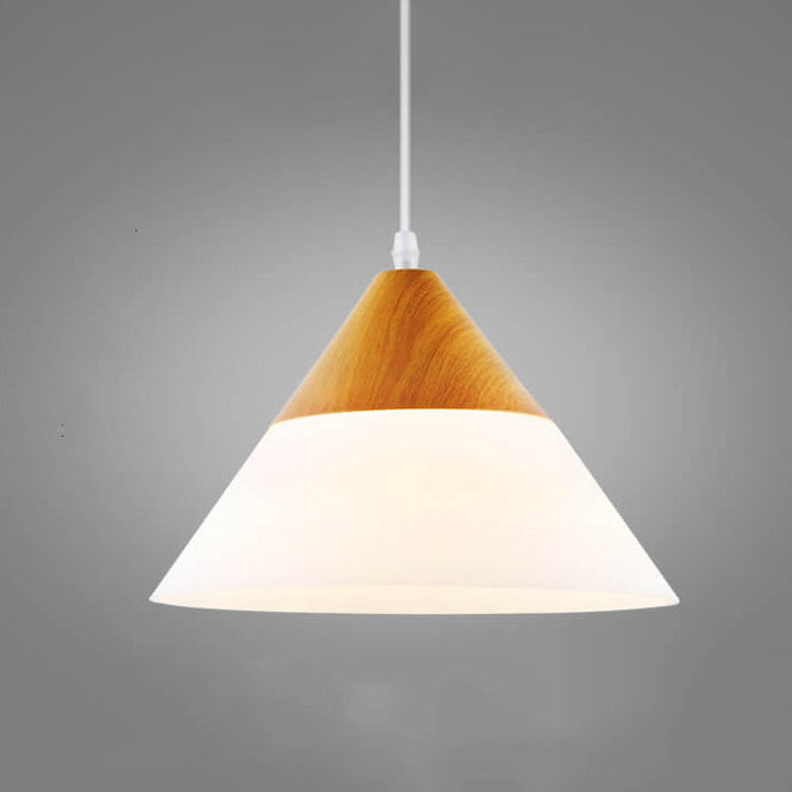 Wood Nordic Glass Pendant Light