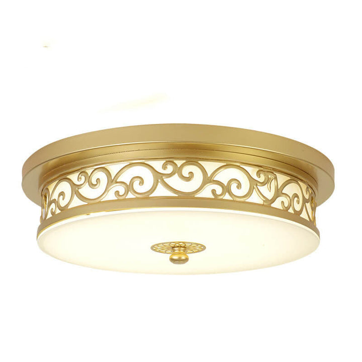 Vintage Iron LED Flush Mount Ceiling Light