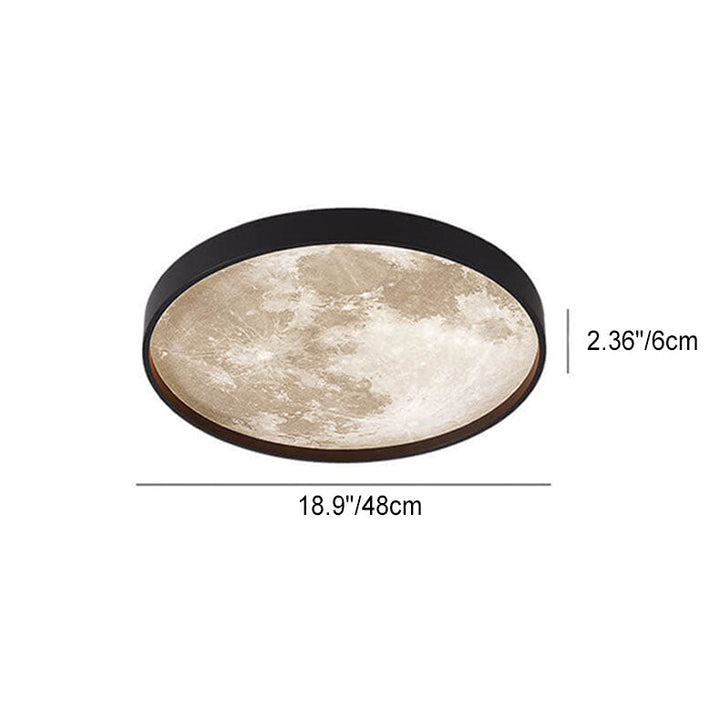 Moon Minimalist Round Acrylic LED Flush Mount Ceiling Light
