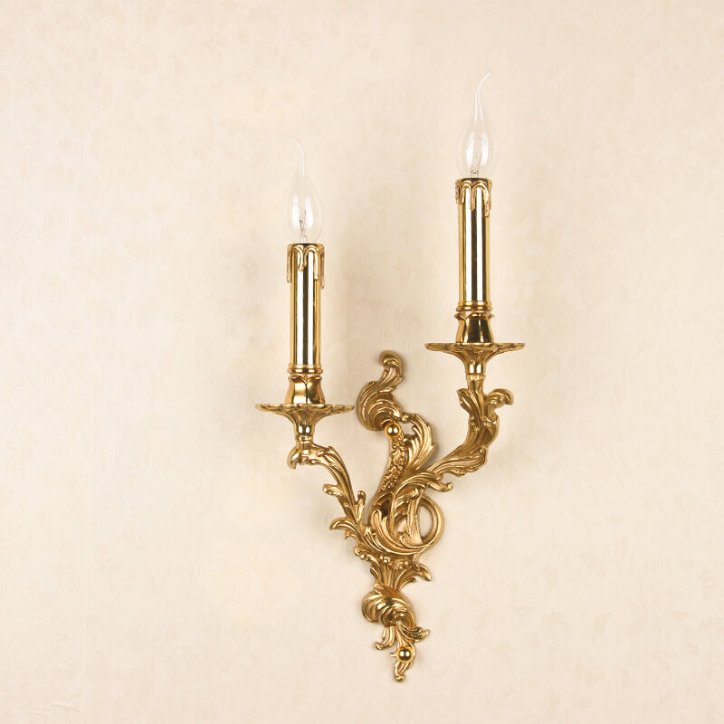 Vintage Brass 3-Light Wall Sconce