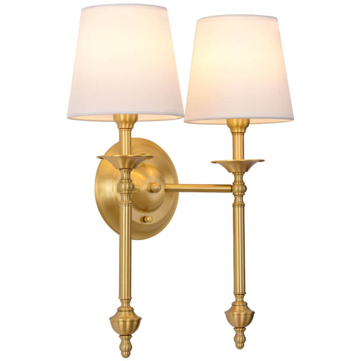 Modern Brass 2-Light Wall Sconce